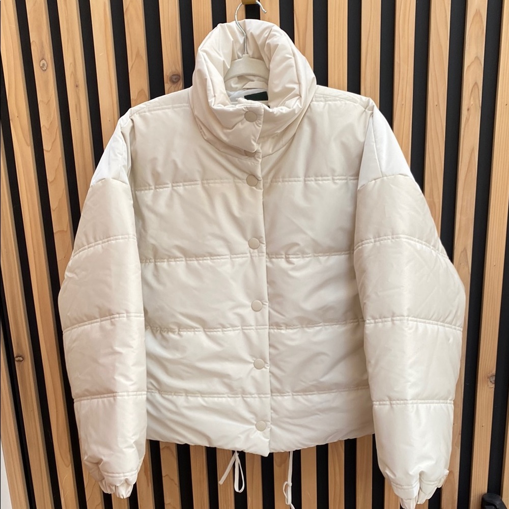 Women's Cream Puffer Jacket